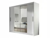 Szafy - Biała Szafa przesuwna London II - Szafa z Lustrem - miniaturka - grafika 1