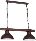 Lampy sufitowe - Luminex Lampa wisząca HAKON 2xE27/60W/230V brązowa - miniaturka - grafika 1