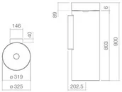 Umywalki - Alape Laufen Kartell Umywalka wisząca 46x28x12 cm z otworem na baterię biała H8153350001111 H292 - miniaturka - grafika 1