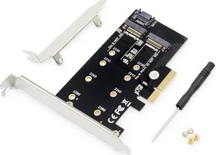 Digitus Kontroler Karta rozszerzeń Kontroler M.2 NGFF/NVMe SSD PCIe 3.0 SATA 80 60 42 30 mm DS-33170 - Kontrolery - miniaturka - grafika 2
