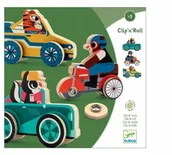 Układanki dla dzieci - Djeco Układanka Auta Clip'n'Roll klipsy motoryka - miniaturka - grafika 1