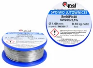 Akcesoria do lutowania - Cynel Cyna z topnikiem 100g 1,0mm Sn60Pb40 0,1kg - miniaturka - grafika 1