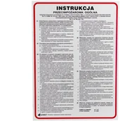 Tablice BHP - ANRO Tabliczka ostrzegawcza Instrukcja przeciwpożarowa ogólna IP02/P - miniaturka - grafika 1
