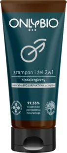 OnlyBio OnlyBio Men hipoalergiczny szampon i żel 2w1 z olejem z rzepaku tuba 200ml - Żele pod prysznic dla mężczyzn - miniaturka - grafika 4