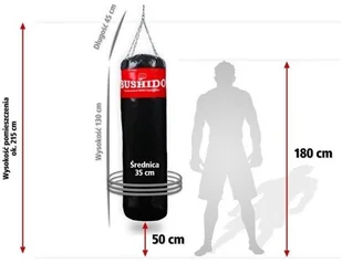 BUSHIDO MOCNY Worek Treningowy Bokserski 130 BUSHIDO PEŁNY - Worki treningowe - miniaturka - grafika 2