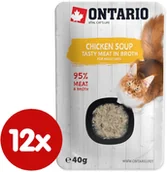 Mokra karma dla kotów - Ontario mokra karma dla kota Cat Soup Chicken with vegetables 12x40 g - miniaturka - grafika 1