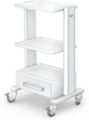 Meble i wyposażenie gabinetów medycznych - Ztm Tech-med G-004 stolik-wózek z 3 blatami pod aparaty medyczne i szufladą G-004 (wersja EpicMed) - miniaturka - grafika 1