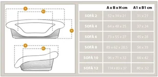 Ferplast Kosz dla psa/kota, Prestige 2, szary, 52x39x21 cm 81038230C - Legowiska dla psów - miniaturka - grafika 3