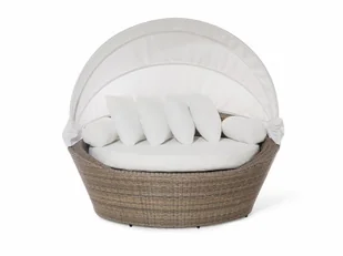 Gimex Beliani Kosz plażowy jasnobrązowy - ogrodowy - rattanowy - leżanka - SYLT jasny brąz - Akcesoria turystyczne - miniaturka - grafika 2