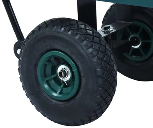 vidaXL Ogrodowy wózek ręczny, zielony, 350 kg - Taczki - miniaturka - grafika 10