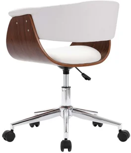 vidaXL Obrotowe krzesła stołowe, 6 szt., białe, sztuczna skóra 3054859 - Krzesła - miniaturka - grafika 13