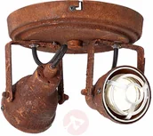 Lampy sufitowe - Brilliant 2-punktowa lampa sufitowa Bente rdzawa - miniaturka - grafika 1