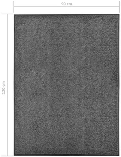 vidaXL Wycieraczka z możliwością prania, antracytowa, 90 x 120 cm - Wycieraczki - miniaturka - grafika 6