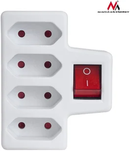 Maclean Gniazdko prądowe x4 z wyłącznikiem MCE217 - Przedłużacze i rozgałęźniki - miniaturka - grafika 3