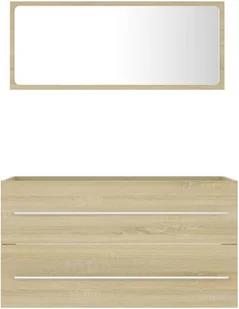 VidaXL Lumarko 2-częściowy zestaw mebli łazienkowych, dąb sonoma, płyta! 804848 VidaXL - Meble łazienkowe - miniaturka - grafika 6