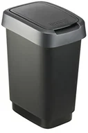 Kosze na śmieci - Rotho kosz na śmieci Twist 10L Szary - miniaturka - grafika 1
