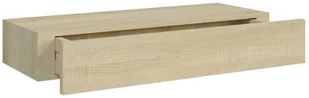 VidaXL Lumarko Półka ścienna z szufladą, kolor dębu, 60 x 23,5 x 10 cm, MDF 330261 VidaXL - Półki do salonu - miniaturka - grafika 7