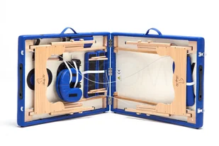 Bodyfit Stół łózko do masażu 2 segmentowe niebieskie XXL 579 Łóżko XXL - Stoły i łóżka do masażu - miniaturka - grafika 7