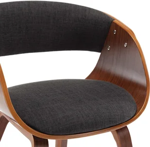 vidaXL Krzesła do jadalni 6 szt., drewniana rama, szare, tkanina - Krzesła - miniaturka - grafika 6