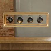 Lampy sufitowe - Spotlight Roy Wisząca Spot-Light 61640474 Drewno Dębowe/Metal - miniaturka - grafika 1