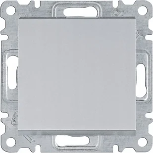 Hager lumina Łącznik uniwersalny/schodowy, srebrny WL0022 - Wyłączniki światła i elektryczne - miniaturka - grafika 2