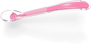 BabyOno Łyżeczka silikonowa 6m+ Smile turkusowa - Sztućce dla dzieci - miniaturka - grafika 3