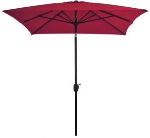 vidaXL Parasol ogrodowy na metalowym słupku, 300 x 200 cm, bordowy - Parasole ogrodowe - miniaturka - grafika 4