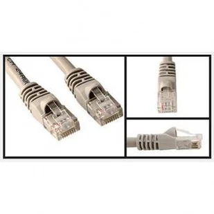 No name UTP patchcord Cat.5e RJ45 M-15m nieekranowany krzyżowy szary economy do połączenia 2 PC KB150AXX01 - Kable miedziane - miniaturka - grafika 2