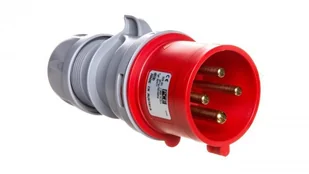 PCE Wtyczka przenośna 32A 400V 3P+Z IP44 bezśrubowe podłączenie 024-6TT - Kostki, złączki, wtyczki - miniaturka - grafika 2