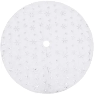 vidaXL vidaXL Luksusowa osłona pod choinkę, biała, 150 cm, sztuczne futro - Pozostałe akcesoria świąteczne - miniaturka - grafika 3