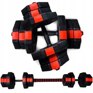 Zestaw 20kg Trening W Domu Siłownia Hantle 2x Gryf - Hantle i ciężarki - miniaturka - grafika 3