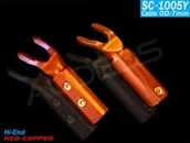 Złącza, przejściówki, adaptery - Yarbo SC-1005Y - wtyki głośnikowe widełki, miedziane (8 szt.) sc-1005y - miniaturka - grafika 1