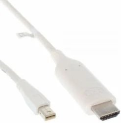 InLine Kabel Mini DisplayPort HDMI Biały 0.5m 17174I - Kable - miniaturka - grafika 2
