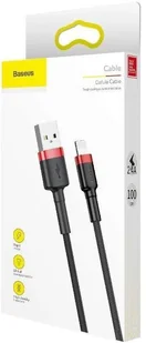 Baseus Kabel Lightning USB Cafule 2,4A 0.5m czarno-czerwony) 10691X1 - Adaptery i przejściówki - miniaturka - grafika 8