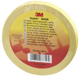 Scotch 9545 N y19 taśma klejąca z tkaniny, 1 rolka, 19 MM X 50 m, żółty 9545N Y19 - Taśmy klejące Scotch 9545 N y19 taśma klejąca z tkaniny, 1 rolka, 19 MM X 50 m, żółty 9545N Y19 - Taśmy klejące - miniaturka - grafika 1