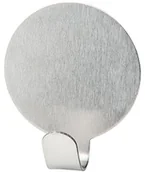 Wieszaki i stojaki - Fackelmann 61341 haczyki do przyklejenia wykonana ze stali nierdzewnej, okrągły, 2 sztuki, srebrny, 4,7 x 4 x 4 cm 61341 - miniaturka - grafika 1