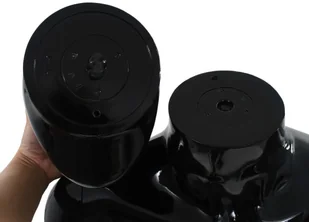 vidaXL Manekin męski ze szklaną podstawą, czarny, błyszczący, 185 cm vidaXL - Manekiny wystawowe - miniaturka - grafika 2