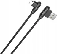 Kable USB - Kabel MX Corner Qc Micro Usb 2.4A 1m Czarny Kątowy - miniaturka - grafika 1