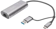 Adaptery i przejściówki - Digitus DN-3028 - network adapter - USB-C / USB-A - 2.5GBase-T DN-3028 - miniaturka - grafika 1