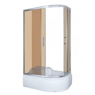Novoterm Kabina prysznicowa 120x80 cm/5 mm Brąz AZALIA LEWA AZALIA 120_b - Kabiny prysznicowe - miniaturka - grafika 2
