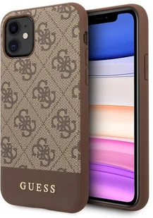 Guess 4G Bottom Stripe Collection Etui iPhone 11 brązowy 10_15898 - Etui i futerały do telefonów - miniaturka - grafika 2