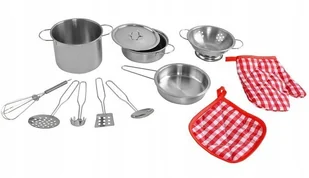 Duże Garnki Metalowe Patelnia Łyżki dla Dzieci x13 - Zabawki AGD - miniaturka - grafika 4