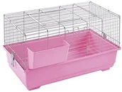 Klatki dla gryzoni - Little Friends królik klatka, 80 cm, różowa - miniaturka - grafika 1