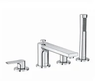 Baterie wannowe i prysznicowe - Kludi Zenta SL Bateria wannowo-prysznicowa 4-otworowa chrom 484240565 - miniaturka - grafika 1