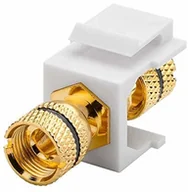 Akcesoria do tabletów i e-booków - goobay Goobay 79476 Keystone moduł głośnika, zacisk biegunowy > gniazdo gwintowane, czarne 79476 - miniaturka - grafika 1