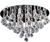 Lampy sufitowe - Inne Plafon LAMPA sufitowa VEN P-E 1437/6-50 natynkowa OPRAWA okrągła z kryształkami glamour crystal chrom przezroczysta VEN P-E 1437/6-50 - miniaturka - grafika 1