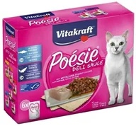 Mokra karma dla kotów - Vitakraft Poesie Deli Sauce - multipak saszetek w sosie z rybą dla dorosłych kotów 6x85g - miniaturka - grafika 1