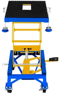 456 MSW Motor Technics 45674755 Podnośnik motocyklowy na kołach udźwig 135 kg wymiary platformy 410-350 mm wysokość podnoszenia 350-870 mm) 74755-uniw - Wózki magazynowe - miniaturka - grafika 4