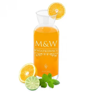 Murrano Karafka szklana na wodę grawer dla pary KARW-028 - Karafki - miniaturka - grafika 2