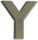 Decoupage - Aladine Litera Y z betonu - miniaturka - grafika 1